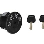 MWire Virtionz Ignition Switch with Two Keys Replacement CompatibleReplacement for Husqvarna 532175566 || 175566 || for Riding Lawn Mowers