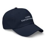 Lawn Enforcement hat, Embroidered dad hat, Gardening hat, Lawn Mower hat, Funny, Dad hat. Navy, One Size