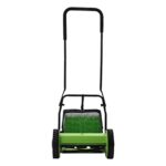 Silencear 12-Inch 5-Blade Cordless Manual Reel Lawn Mower, Adjustable Cutting Height Manual Reel Mower with 23L Removable Grass Collection Basket, 2 Wheels