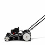 Yard Machines 132cc OHV 21-Inch 2-in-1 Gas Powered Walk Behind Push Lawn Mower with High Rear Wheels – Side Discharge and Mulching Capabilities, Black (11A-B0MA700)
