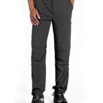 Wespornow Men’s-Convertible-Hiking-Pants Quick Dry Lightweight Zip Off Breathable Cargo Pants for Outdoor, Fishing, Safari (Grey, Large)