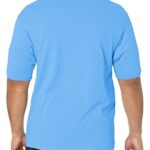 Jerzees Men’s SpotShield 2 Button Rib Knit Polo Shirt_XL_Light Blue