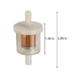 DSkoiph Pack of 2 691035 493629 Fuel Filter Universal 40 Micron 1/4 Inline Compatible with Briggs & Stratton for Kawasaki 49019-7001 7-07061 for Kohler 2505007S 2505021S for husqvarna Lawnmower Parts