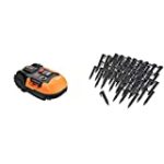 Worx Landroid L 20V 6.0Ah Robotic Lawn Mower 1/2 Acre / 21,780 Sq Ft. Power Share – WR155 (Battery & Charger Included) & WA0185 Landroid 3” Lawn Stake Kit for Boundary Wire Installation