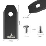 Gratana – New Black Titanium Robotic Lawn Mower Blade (30, for Husqvarna – Monster 43MM)