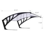 FRITHJILL Polycarbonate Robotic Lawn Mower Shelter, Outdoor Robot Lawn Mower Garage, Black