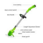 Tacsal Cordless Lawn Trimmer Weed Wacker, 12V Grass Trimmer Lawn Edger with 3.0Ah Li-Ion Battery Powered Weed Trimmer Tool for Lawn Garden Yard Work