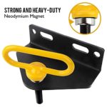 Yellow Magnetic Hitch Pin – Lawn Mower Trailer Hitch Pins – Ultra Strong Neodymium Magnet Trailer Gate Pin for Simple One Handed Hook On & Off – Securely Hitch Lawn & Tow Behind Attachments