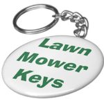 A&T Designs Lawn Mower Keys 2.25” Keychain Mowing