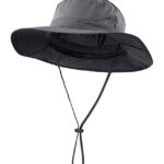 Home Prefer Outdoor UPF50+ Mesh Sun Hat Wide Brim Fishing Hat with Neck Flap (Dark Gray)