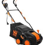 WEN DT1516 16-Inch 15-Amp 2-in-1 Electric Dethatcher and Scarifier with Collection Bag, Black