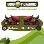 Good Vibrations Wheelies Nitro Series – Riding Lawn Mower Tractor Wheel Covers – Snap Fit to the Rim – 6 inch Diameter (Black) / 2pk