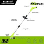 Cordless Weed Wacker, Grass Trimmer with 2Pcs 2.0Ah Li-Ion Battery Powered and 3 Types Blades,12V Electric Weed Trimmer/Edger for Garden Yard Work and Lawn Care