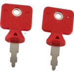 AGP.1978 2PCS Ignition Start Key with Keychain 532180331 180331 Compatible with Craftsman Husqvarna Lawn Mower