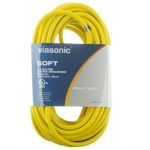 Viasonic Outdoor Extension Cord UL listed – 50FT – Heavy Duty & Durable, 14 Gauge, Safety Yellow Cord, Premium Lighted Plug, by Unity