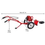 49CC 2Stroke Trimmer Hand Push Type Grass Cutter Lawn Mower Trimmer Gasoline Brush Cutter Walk-Behind Lawn Mowers Weeding Machine Garden Tool for Vegetable Fields Water Meadows Greenhouses