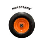 2Pk HORSESHOE 11×4.00-5 Flat-Free Smooth Zero Turn Lawn Mower Tires w/Steel Rim for Garden Tractor – Centered Hub 3″-5″ with 1/2″ Precision Bearing