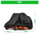XYK Zero Turn Mower Cover 210D, Universal Fit Lawn Mower Covers, Waterproof, UV, Dust, Dirt, and Wind-Resistant for Outdoor Protection – Black