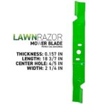 8TEN LawnRAZOR Blade Set for Husqvarna GT54 YT54LS 54 Inch Deck 581101101 (Mulching Notched) 3 Pack