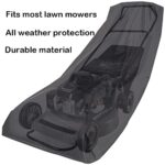 Amberr Lawn Mower Cover-Heavy Duty 420D Waterproof Push Mower Cover,Lawnmower Cover Waterproof Outdoor-Full Protection against Water,UV,Wind,Fit with Drawstring, Black 420D