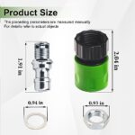 Lawn Mower Deck Wash Kit / Quick Connect Riding Lawn Mower Deck Wash Kit Compatible with Cub Cadet, MTD, Troy-Bilt, Craftsman Lawn Mower Tractor-contain 3 connectors & silver steel nozzle / blade/ nut