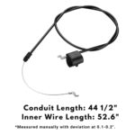 Engine Zone Control Cable Fit for Craftsman Lawn Mower – Throttle Cable Fits Sears WeedEater Poulan Husqvarna Brute Murray Troy-bilt 21″ 22″ Self-Propelled Mower, Replaces 532176556