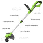 Greenworks 24V 12-Inch Cordless String Trimmer/Edger (Gen 2), 2.0Ah USB Battery and Charger Included