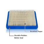 HEYZLASS 5 Pack 491588S Air Filter, Compatible with Briggs Stratton 491588 4915885 Flat OEM Air Cleaner Cartridge, Lawn Mower Air Filter