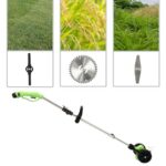 Cordless Foldable Lithium Mower with 8 Blades + Battery,200W Mini-Mower Grass Trimmer 2 Wheels Lawn Mowers for Yard Lawn Landscaping,2.95-4.1ft Adjustable Height