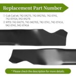 Bularie 942-0741A Mower Blades Compatible with MTD Cub Cad et 21″ Mower Deck, Mulching Blades Fit for Troy-Bilt TB130 TB210 Cub Cad et CC999ES SC500E, Replace 742-0741A 942-0741, 1 Pack