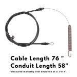 Clutch Control Cable Fit for John Deere Mower – PTO Engagement Cable Fit for John Deere L100 L110 L118 L111 LA105 LA120 LA125 & X300 Series Riding Lawn Mower Tractor with 42″ Deck, Replaces GY21106