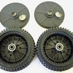 Set of 2, Original FSP Lawn Mower Wheel Kit 193144, Includes 2 Dust Covers # 189403. Has Metal Bushings, Not Plastic.