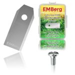 EMBerg Monster XL Blades (18 Pack) Compatible with Husqvarna Models as Well as Gardena and McCulloch Robotic Lawnmowers. (Steel)…
