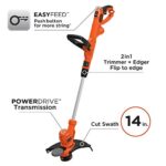 BLACK+DECKER String Trimmer, Electric, 14-inch (BESTE620),Orange