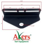 Akers Turf Equipment Universal Zero Turn Lawn Mower Trailer Hitch Heavy Duty Steel 6.5″ Down to 2″ Centers and All Between Bolt Patterns