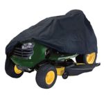 Blackpoolfa Lawn Tractor Mower Cover by Heavy Duty 210D Polyester Oxford, UV Protection Waterproof Riding Lawn Mower Cover | Fits Decks up to 54″, Black