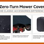 Classic Accessories 52-150-040401-00 Zero Turn Riding Mower Cover, Up to 60″ Decks,Black,60 in