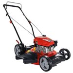 PowerSmart Push Lawn Mower Gas Powered – 21 Inch, Side Discharge and Mulching Lawn Mower with 144cc OHV 4-Stroke Engine, 5 Adjustable Heights 1.18″-3″, Oil Included