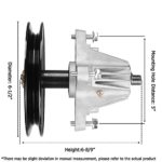 Spindle Assemble for Cub Cad Mower – Deck Spindles for Cub Cad LTX1045 LTX1046, Craftsman LT2000 LT2500, Greasable Spindle for Troy Bilt MTD Riding Lawn Mower Tractor, Replace 918-04865A 618-04636