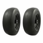 MARASTAR 00232-2pk Universal Fit Flat Free 11×4.00-5 Lawnmower Tire Assembly, Black
