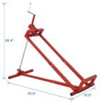 Lawn Mower Lift Jack -Lifting Platform 800 Lbs Capacity for Garden Tractors and Lawn Mowers with Manual Handle & Power Tool Extension Handle Lawn Tractor + 45° Tilt Adjustable (Red)