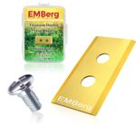 EMBerg Double Hole Endurance Blade for All Husqvarna Automower Gardena McCulloch Robotic Lawnmower Mowing Lawn Mower Robo Robot Accessories Replacement Blade for 315 430 435 450 and Others (Titanium)