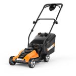WORX 14-Inch 24-Volt Cordless Lawn Mower with Easy-Start Feature, Removable Battery, and Grass Collection Bag – WG775