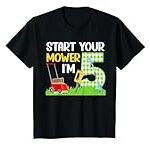 Kids 5th Lawn Mower Birthday Party Five Year Old Boy Lawn Mowing T-Shirt