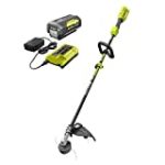 RYOBI 40-Volt Lithium-Ion Cordless Attachment Capable String Trimmer, 4.0 Ah Battery and Charger Inc