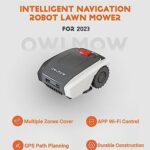 OWLMOW Automatic Robot Lawn Mower with GPS Navigation, Mows Up to 1/3 Acre /14,000 Sq.Ft, APP Control with Schedule, Stoppage Re-Cutting, Custom Mowing, GPS Anti-Theft, Self-Charging, IPX5