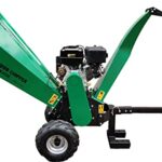 All Power America APWC420E Heavy Duty Durable Chipper Shredder Mulcher w/Electric Start-Max 6″ Inch Wood Diameter Capacity Gas Powered, 15HP 420cc, Green