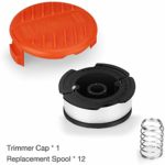Eventronic 14 Pack Line String Trimmer Replacement Spool for Black and Decker, 30ft 0.065″ AF-100 Autofeed Replacement Spools for Black+Decker String Trimmers (12-Line Spool + 1 Cap+1 Spring)