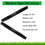 Cluparis 108-9764-03 Mulching Mower Blade 22 inch Deck, Lawn Mower Blades Replaces Toro 104-8697-03 131-4547-03, 2 Pack