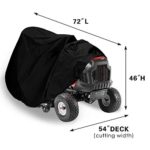 ASHLEYRIVER Riding Lawn Mower Cover – Heavy Duty 420D Polyester Oxford Waterproof, UV Protection Universal Fit with Drawstring & Cover Storage Bag-Black